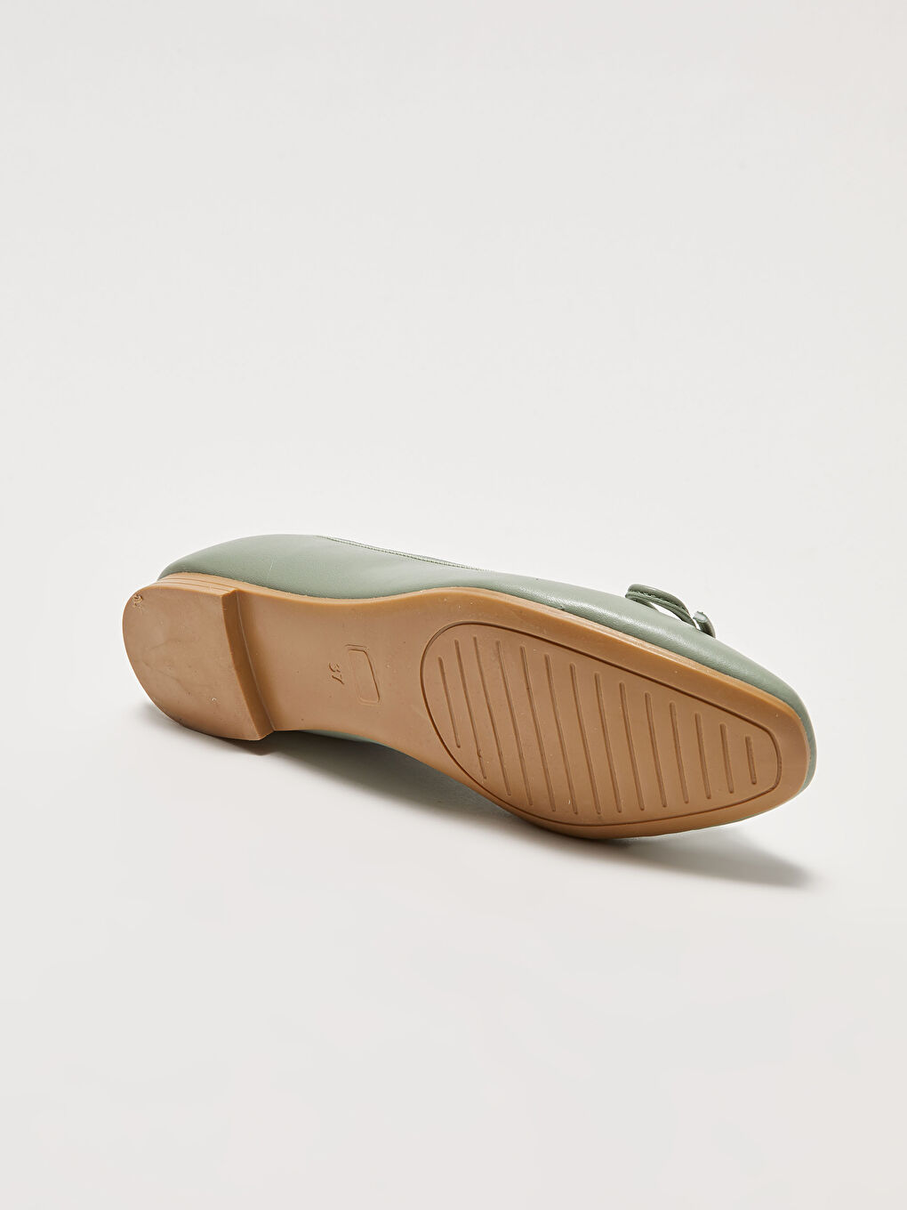 Leather Look Women's Flats With Bow-4