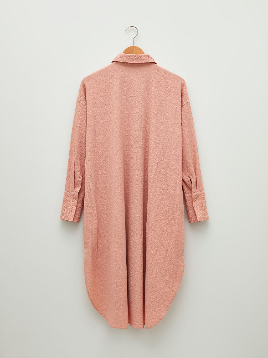 LCW Modest Plain Long Sleeve Oversize Women's Shirt Tunic -S2CV82Z8-RWE