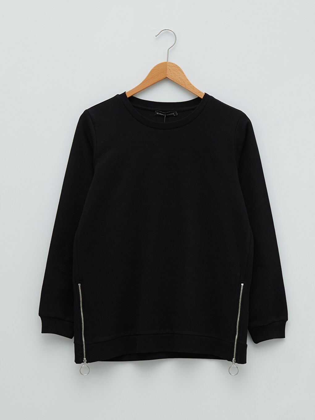 كنزة رياضية واسعة برقبة دائرية للسيدات-10