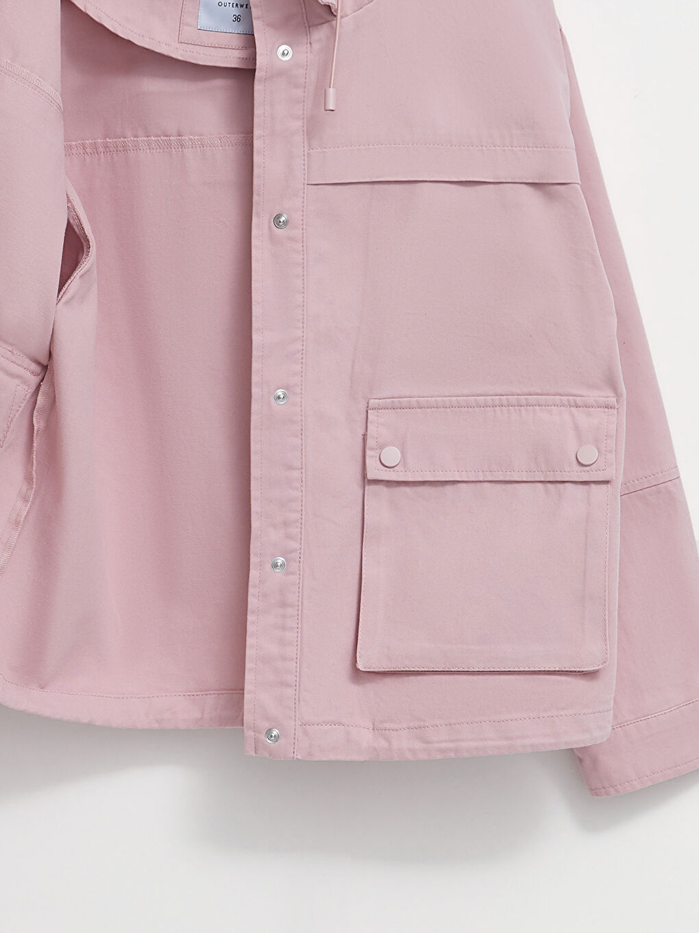 Manteau Oversize Femme À Capuche Uni Manches Longues-8