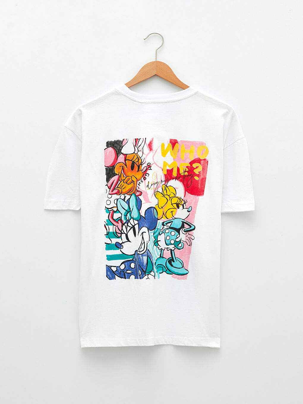 XSIDE Crew Neck Minnie Mouse Printed Short Sleeve Cotton Women's T-shirt -S2CV99Z8-KE8