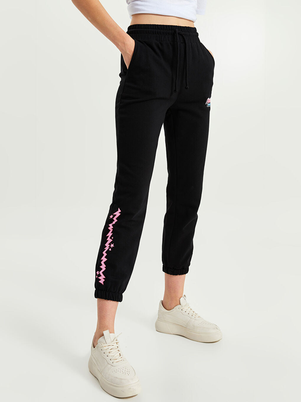 XSIDE Elastic Waist Powerpuff Girls Printed Women's Jogger Sweatpants -S2CY04Z8-CVL