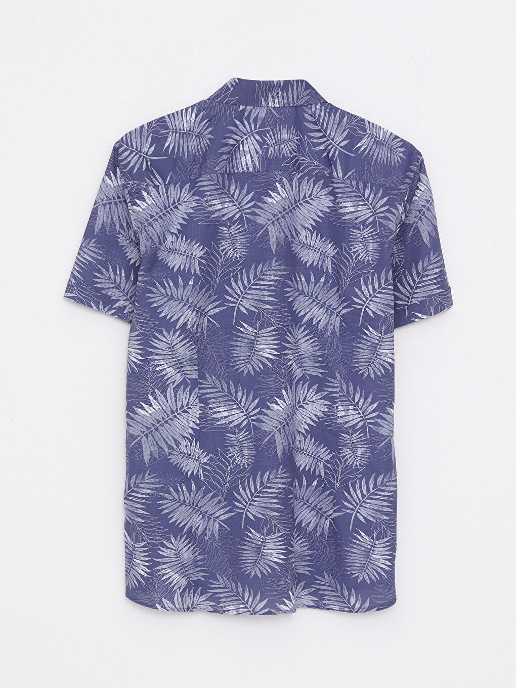 İndigo Slim Fit Kısa Kollu Desenli Poplin Erkek Gömlek-6