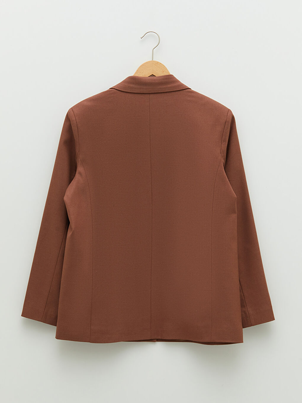 جاكيت للسيدات بأزرار كم طويل قماش جبردين عادي-6