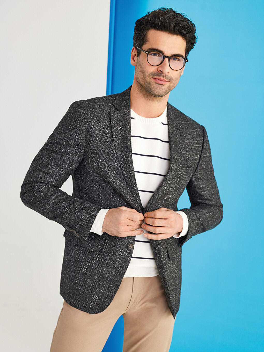 Standart Kalıp Erkek Blazer Ceket-1