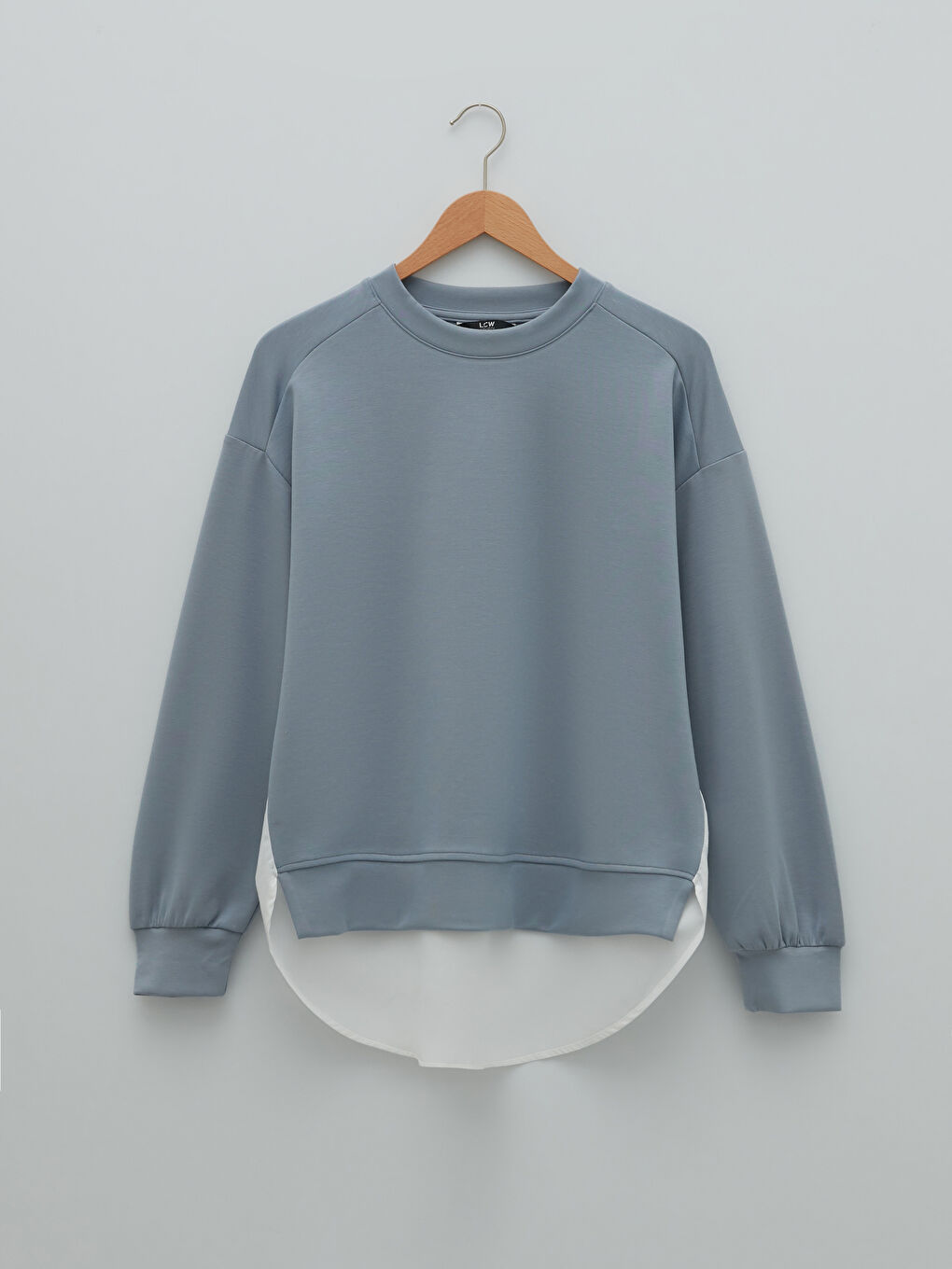 Mavi Bisiklet Yaka Oversize Kadın Sweatshirt-6