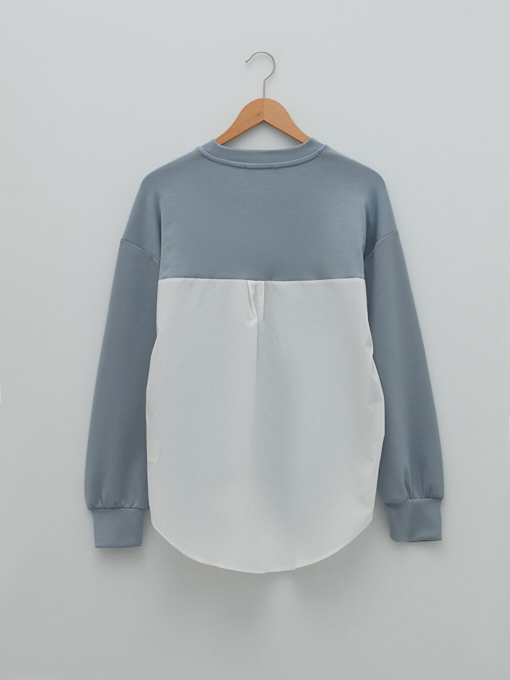 Mavi Bisiklet Yaka Oversize Kadın Sweatshirt-7