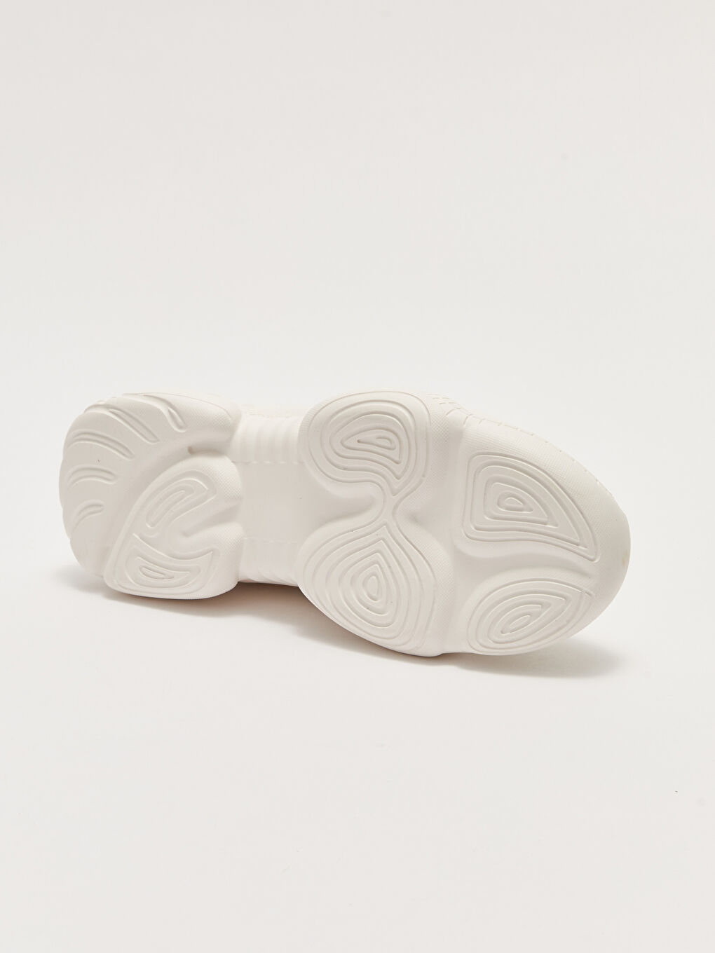 Beyaz File Detaylı Kalın Taban Kadın Aktif Spor Ayakkabı-6