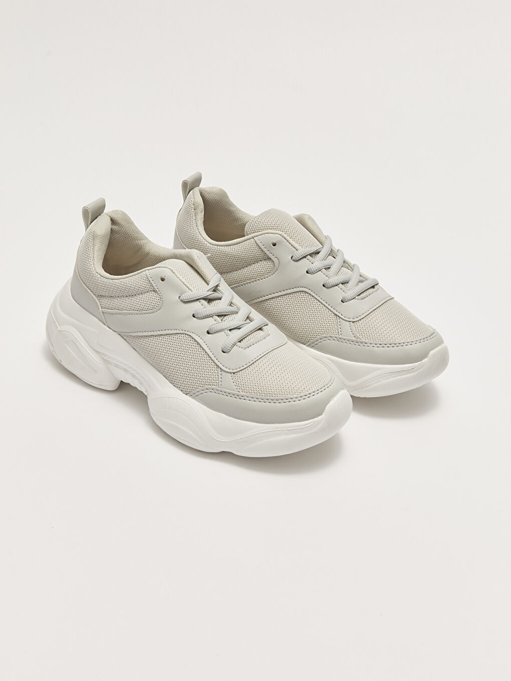 Mesh Detailed Thick Sole Women's Active Sports Shoes-3