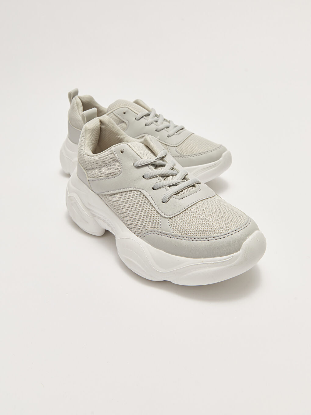 Mesh Detailed Thick Sole Women's Active Sports Shoes-5