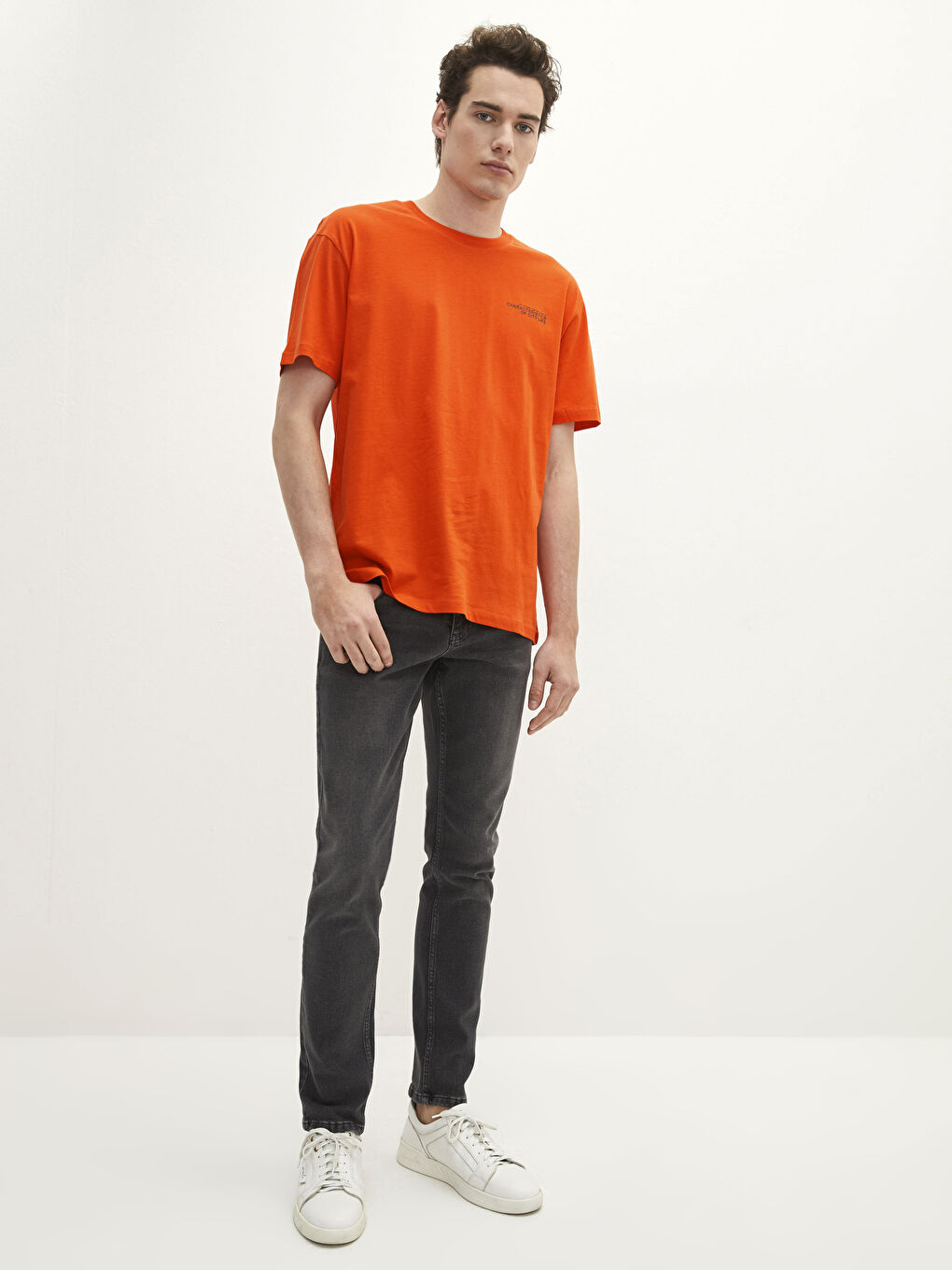 Crew Neck Short Sleeve Printed Combed Cotton Men's T-shirt-2