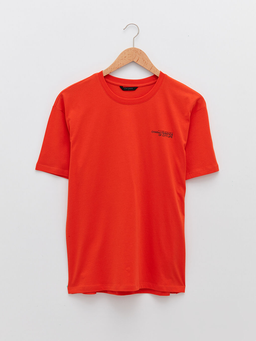 Crew Neck Short Sleeve Printed Combed Cotton Men's T-shirt-5