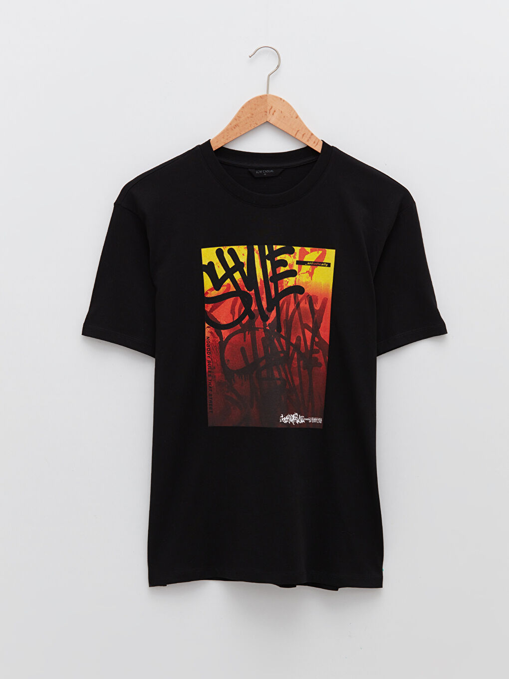 Crew Neck Short Sleeve Printed Combed Cotton Men's T-shirt-5