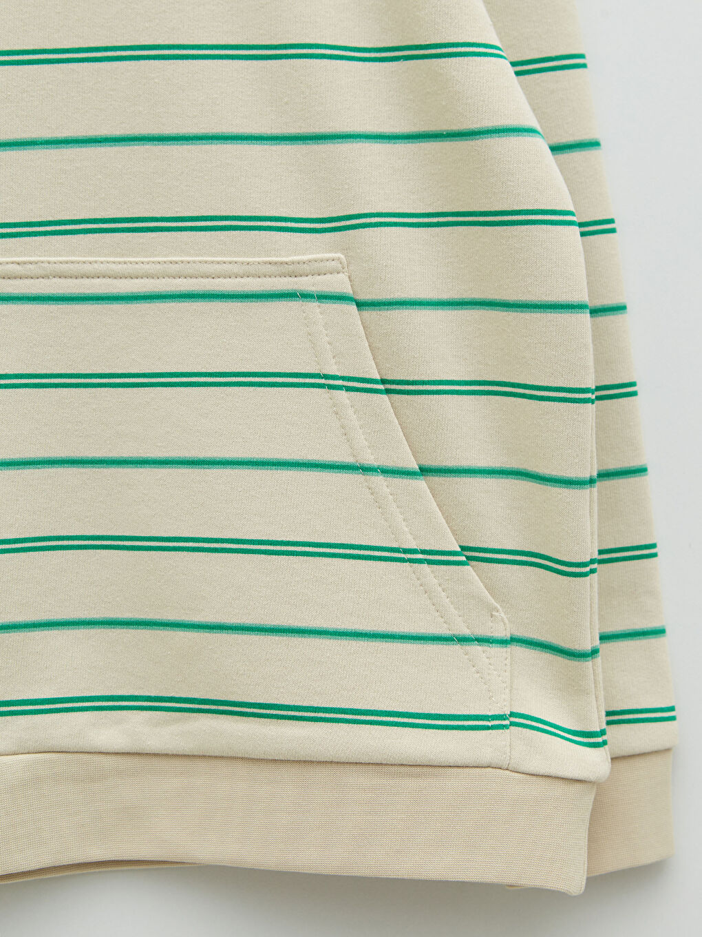 Yeşil Bisiklet Yaka Çizgili Uzun Kollu Erkek Çocuk Sweatshirt-2