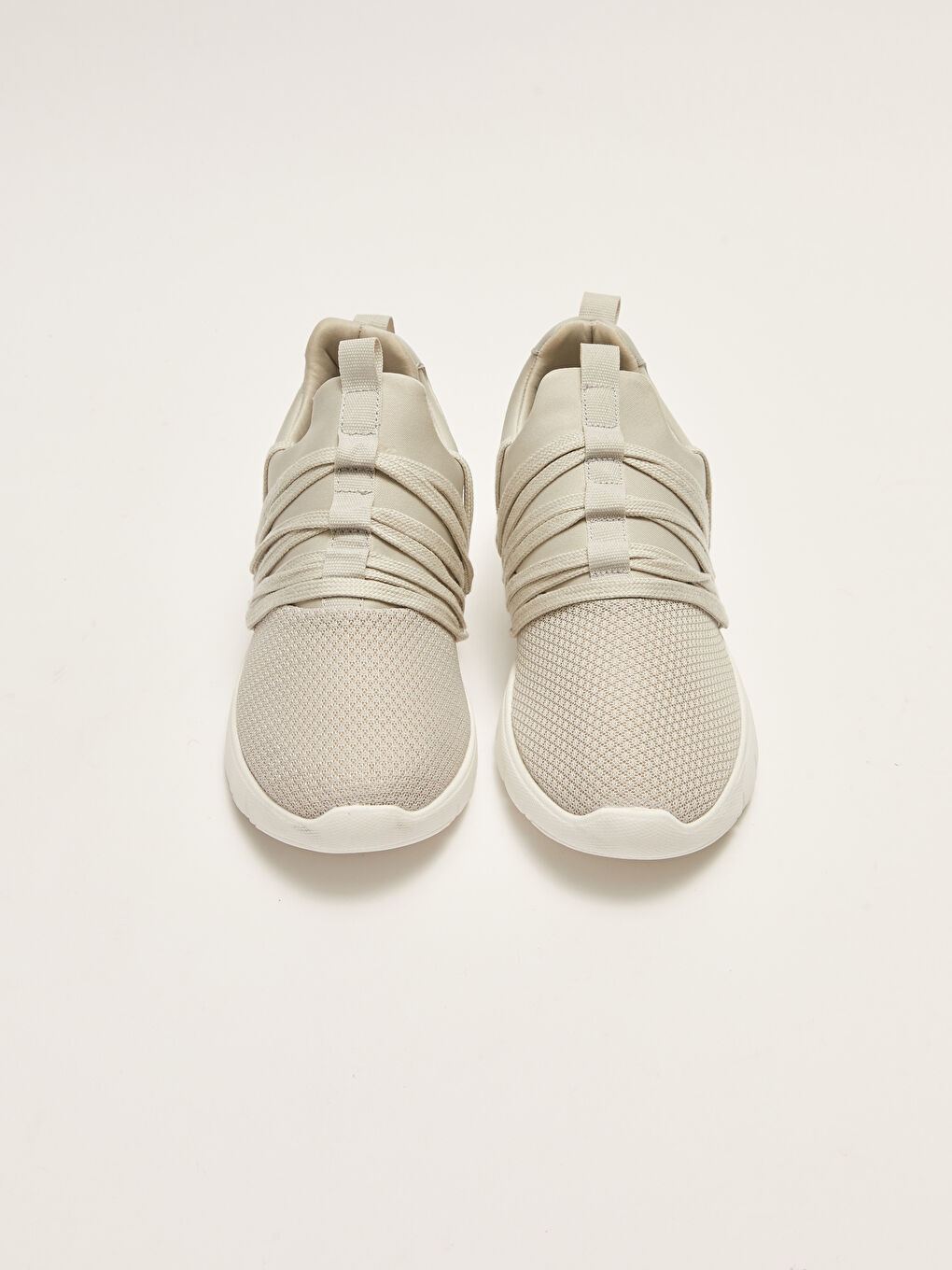 Gri Süs Bağcıklı Kadın Spor Ayakkabı-2