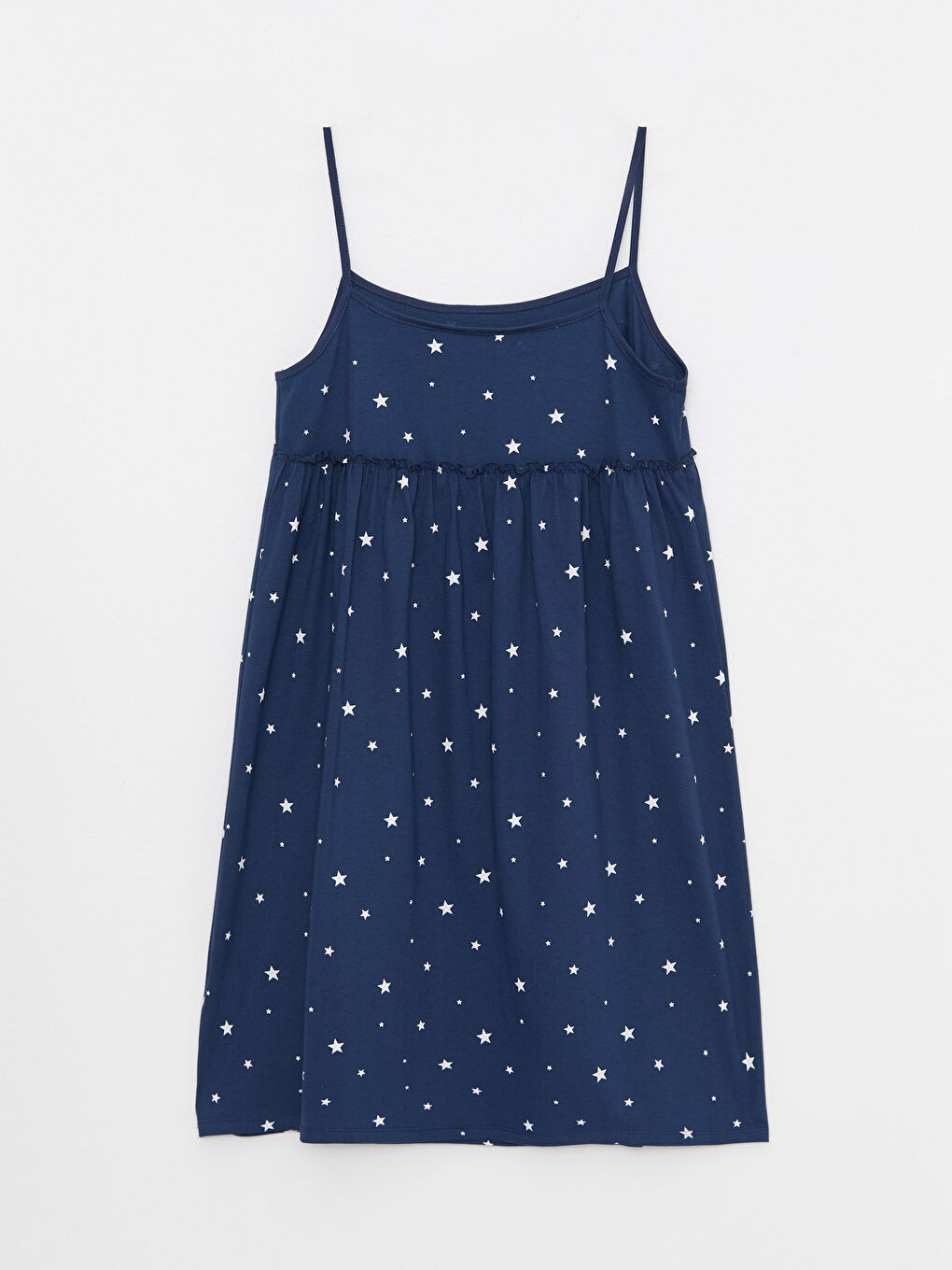 قميص نوم مطبوع بياقة على شكل حرف U بِحَمّالات للسيدات-5