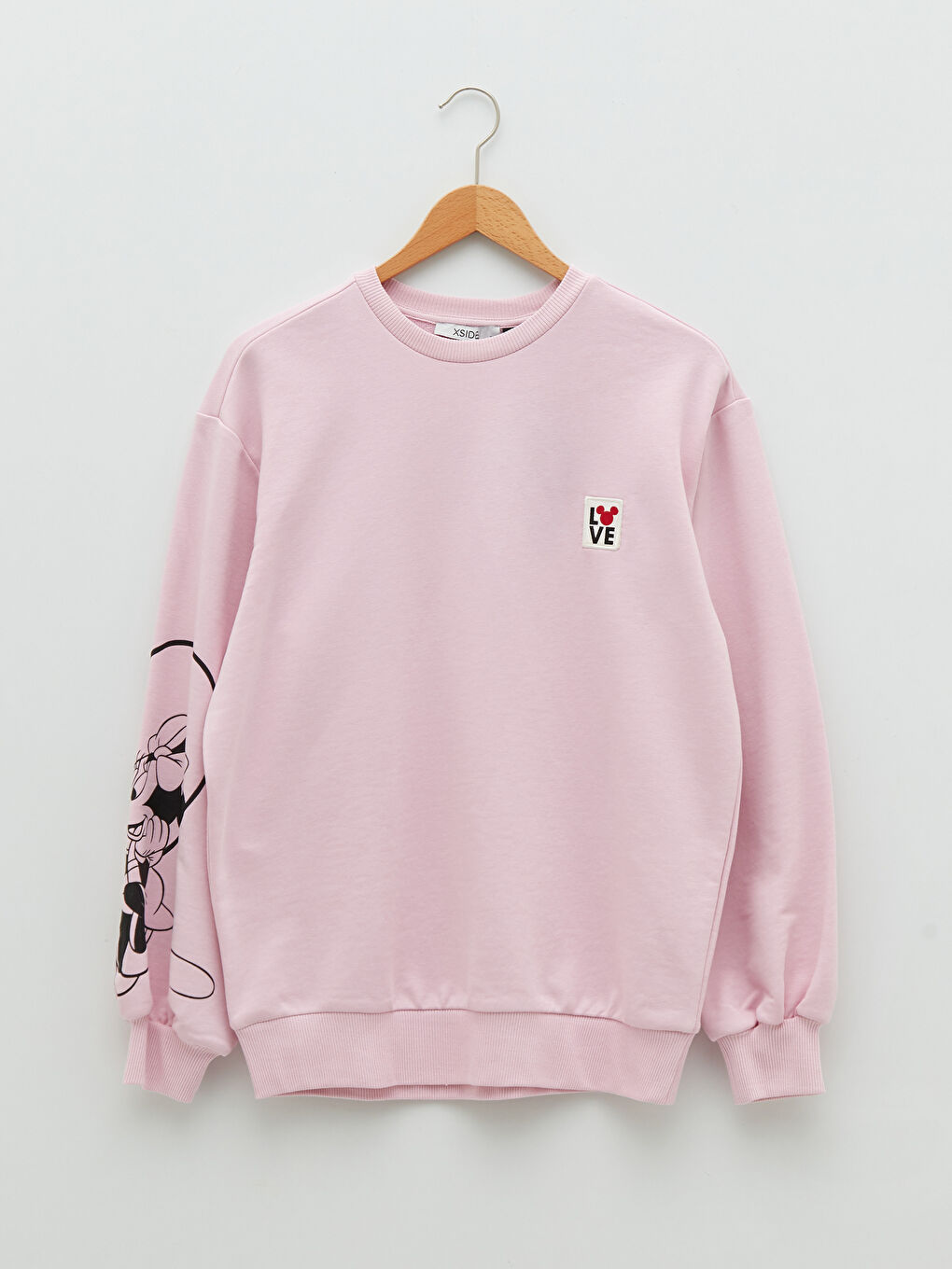 Crew Neck Mickey Mouse Printed Long Sleeve Women's Sweatshirt-5