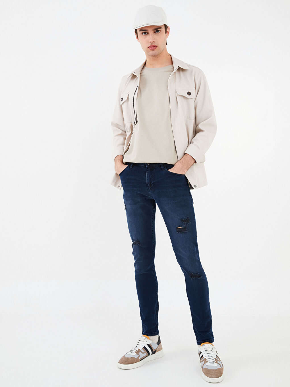 ерлерге арналған 760 өте тар пішім джинс шалбар