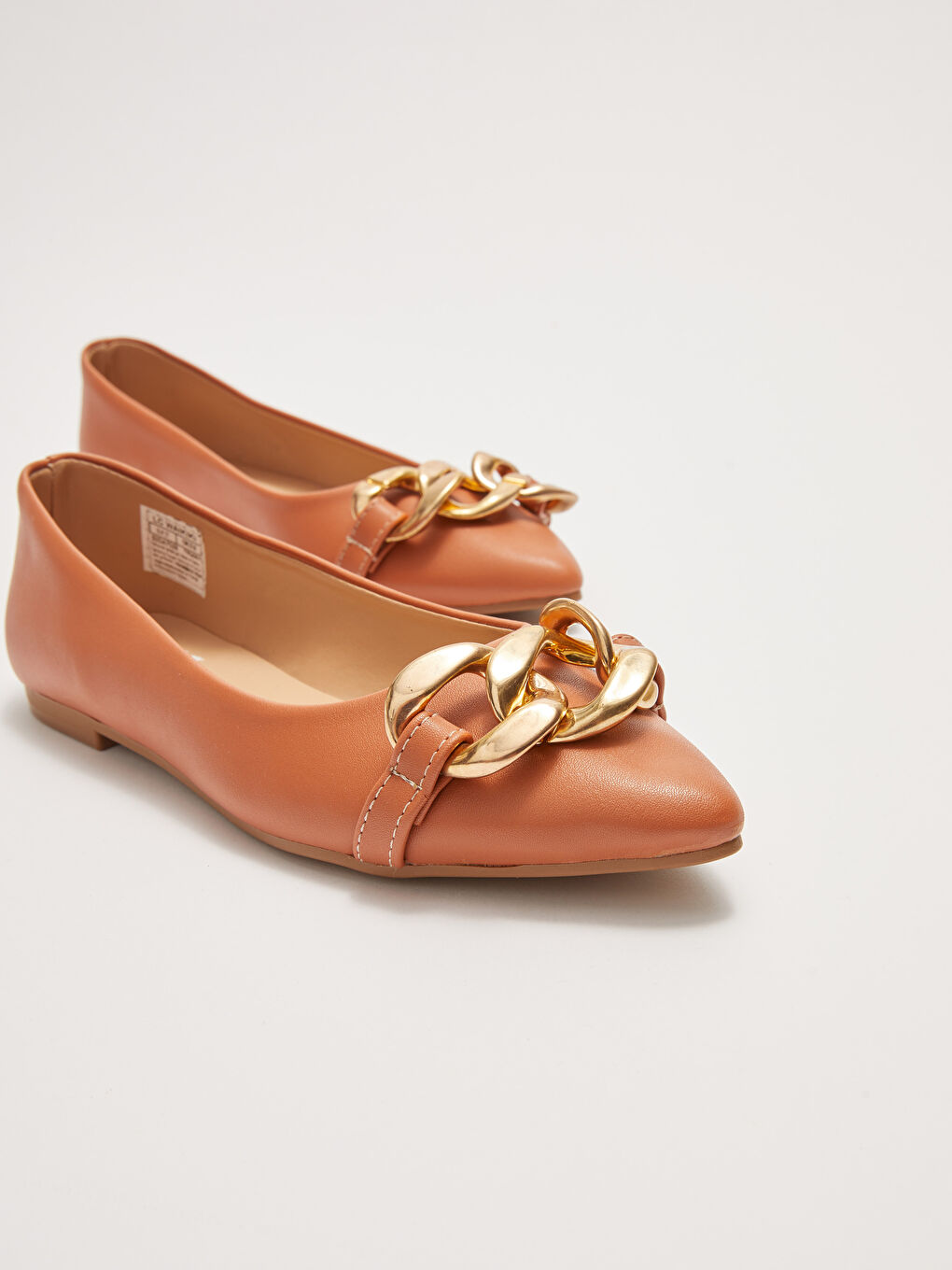 Kahverengi Deri Görünümlü Kadın Babet-2