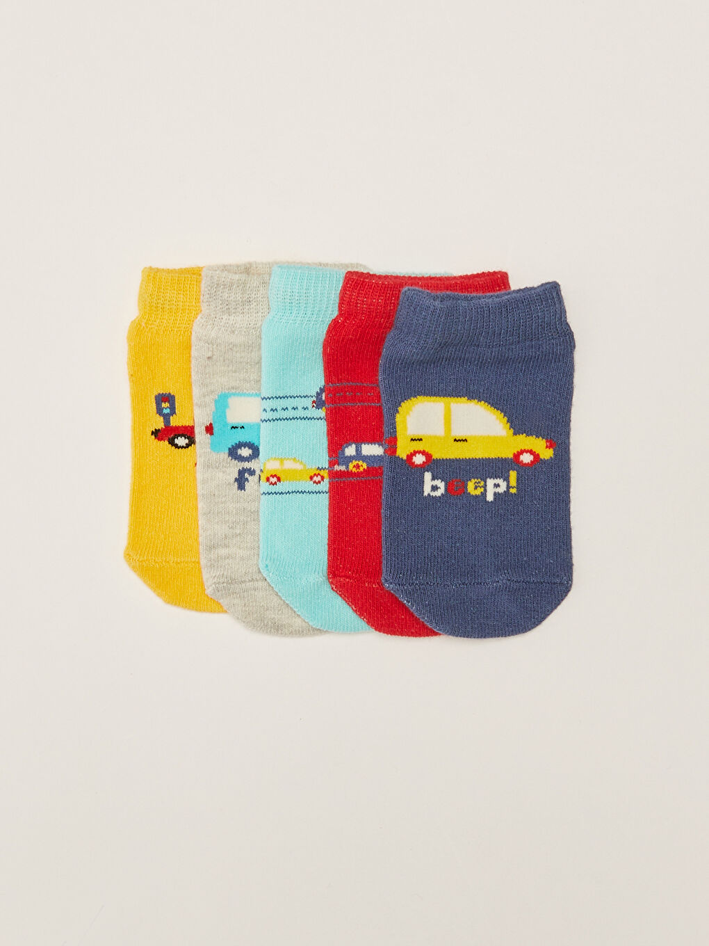 Printed Baby Boys Trainer Socks 5 Pack