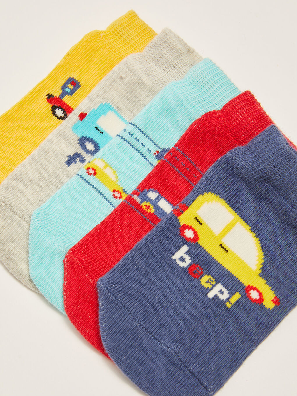 Printed Baby Boys Trainer Socks 5 Pack-2