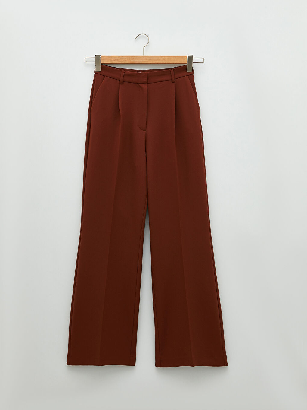 Comfortable Fit Straight Pocket Detailed Wide Leg Women's Trousers-9