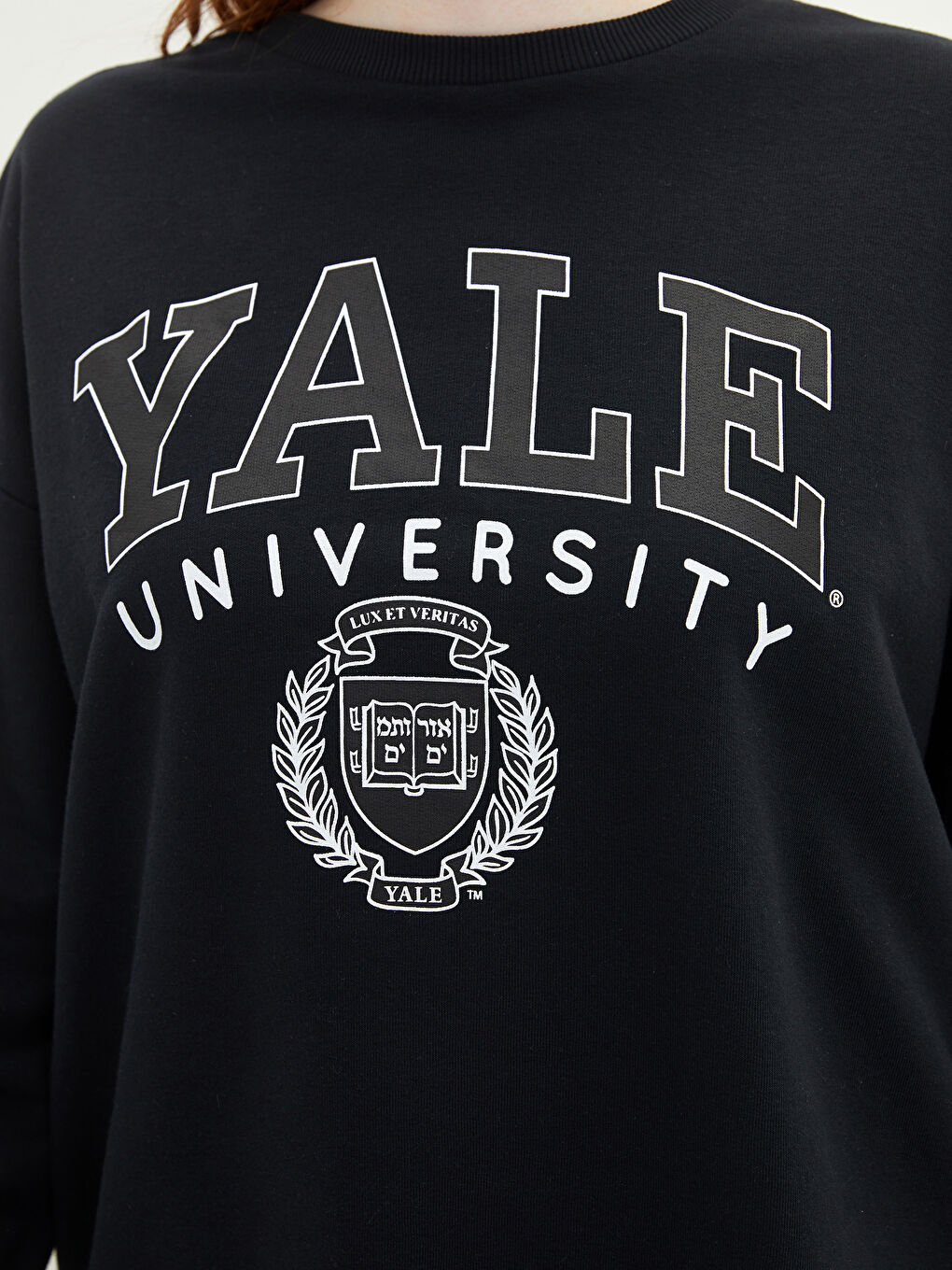 Crew Neck Yale University Women's Printed Sweatshirt -S2DB23Z8-HFF