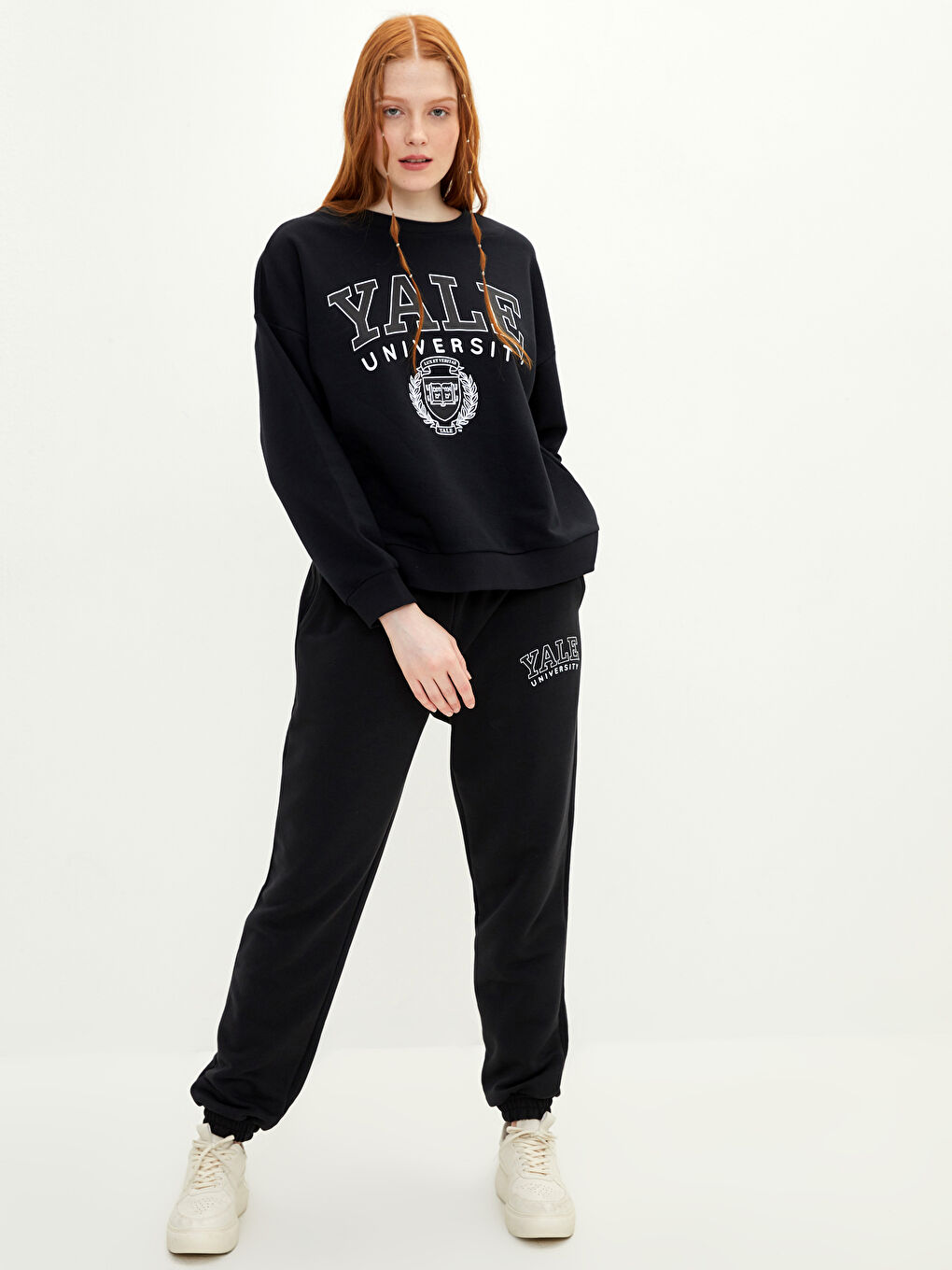Crew Neck Yale University Women's Printed Sweatshirt -S2DB23Z8-HFF