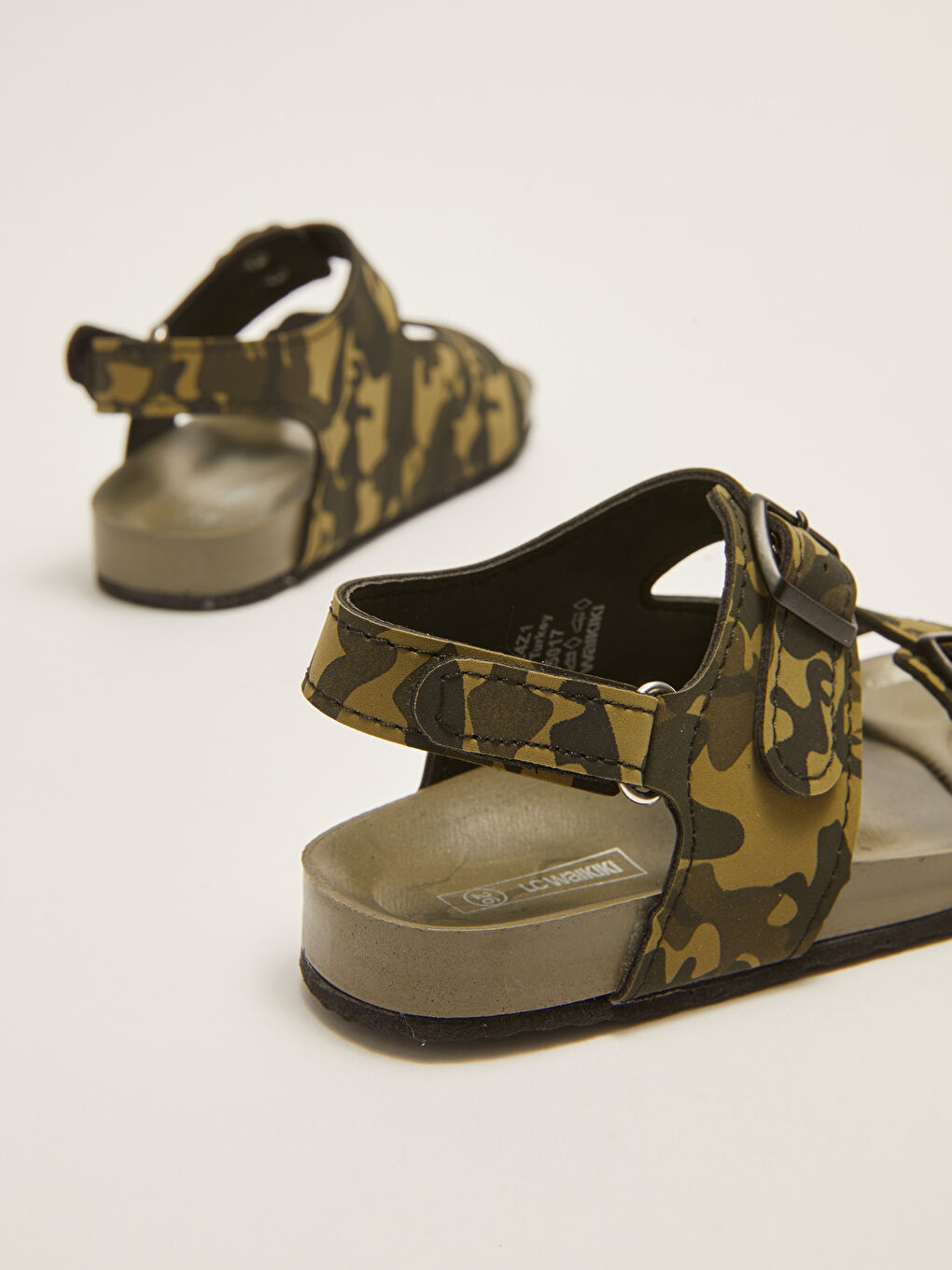 Sandale pentru Bebeluși Băieți cu Detalii Cataramă Dublă și Închidere cu Bandă Velcro-4