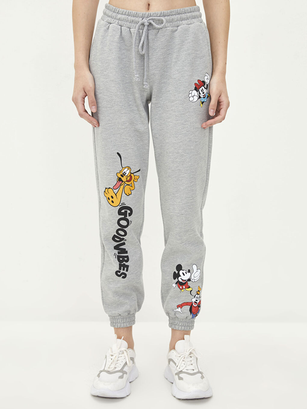 Elastic Waist Mickey Mouse Printed Women's Jogger Sweatpants-1