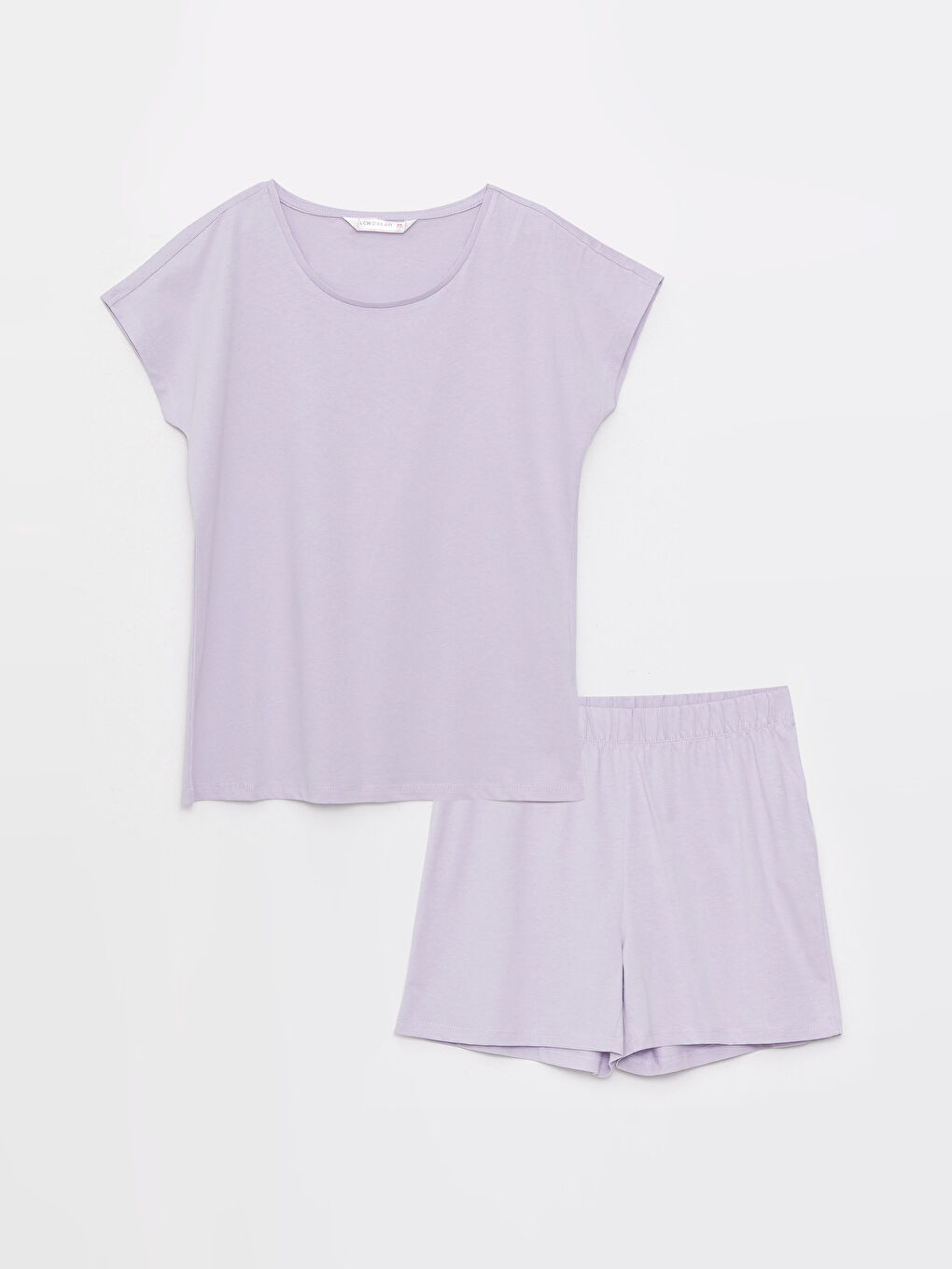 Crew Neck Straight Short Sleeve Cotton Women's Pajamas Set-5