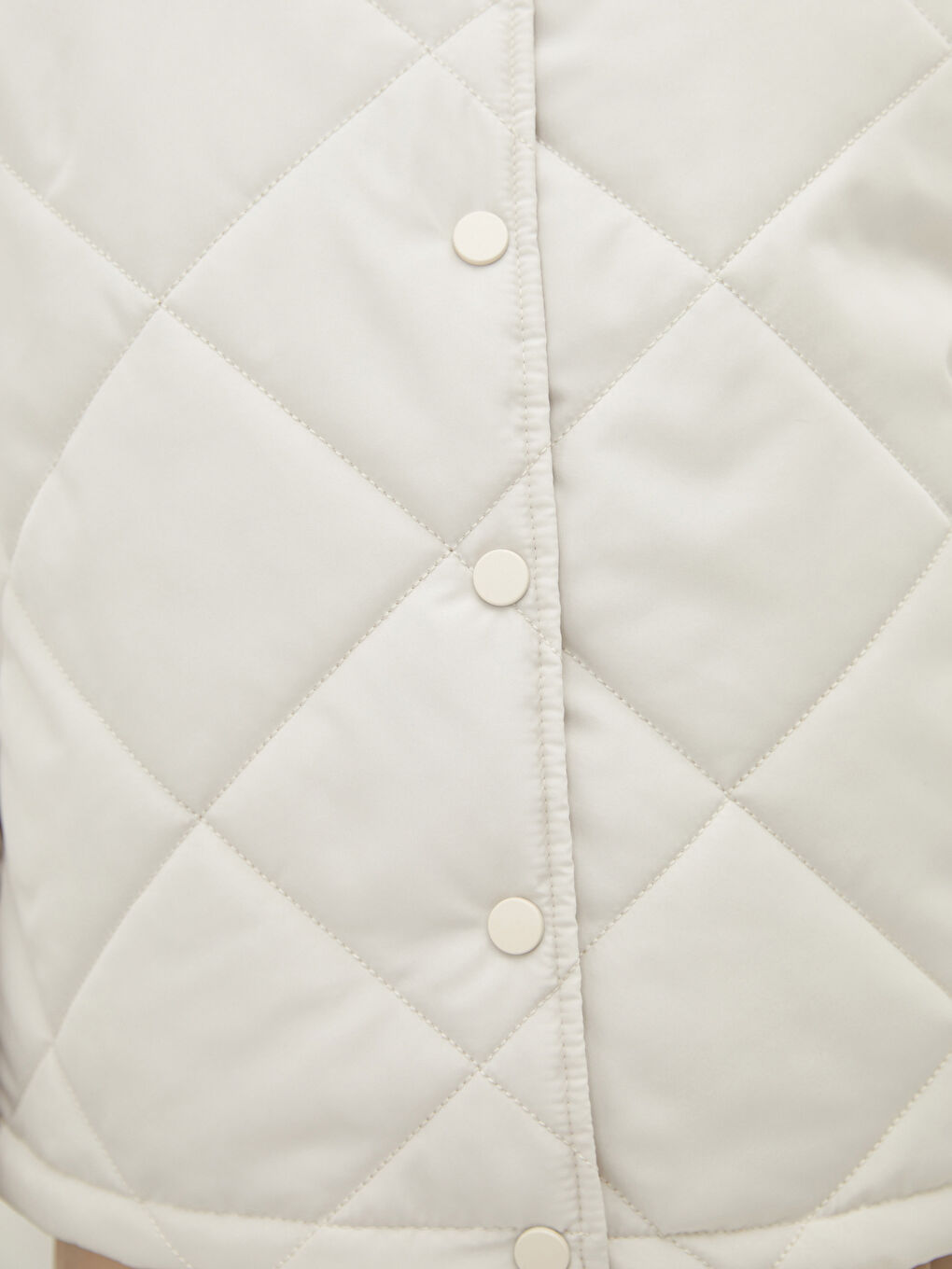 Geacă din puf pentru Femei cu Guler Rotund, Model Matlasat, Mânecă Lungă-3