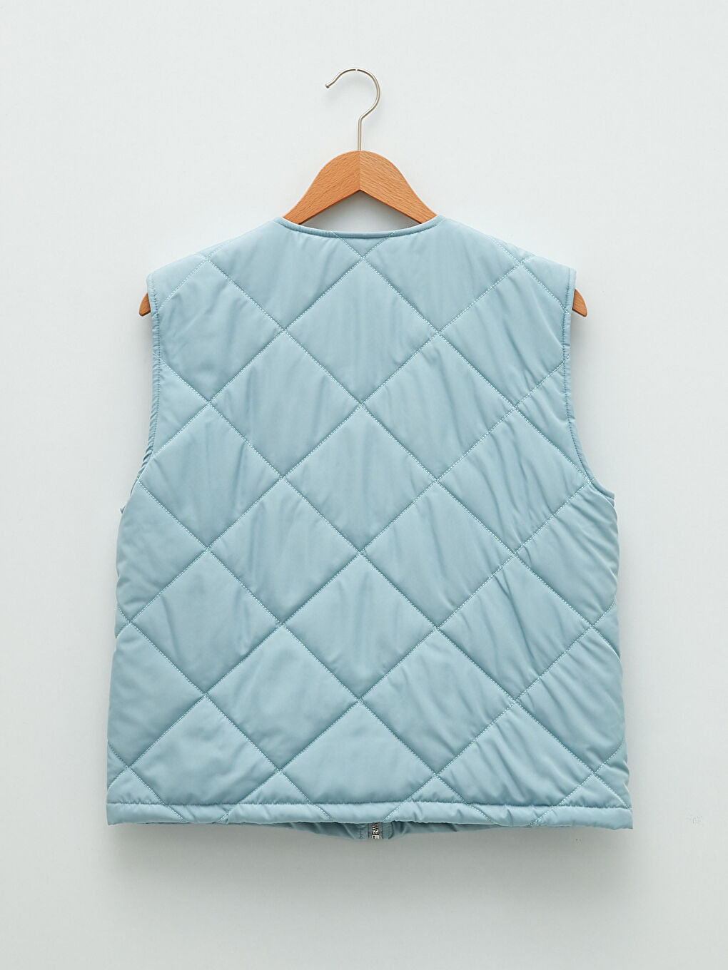 فيست منتفخ منقوش بياقة دائرية للسيدات-7