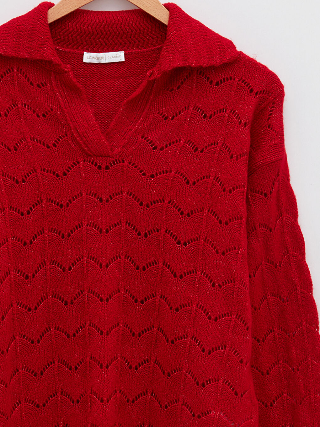 Pull-over en Tricot à Col roulé, À motifs, Manches longues pour Femmes-7