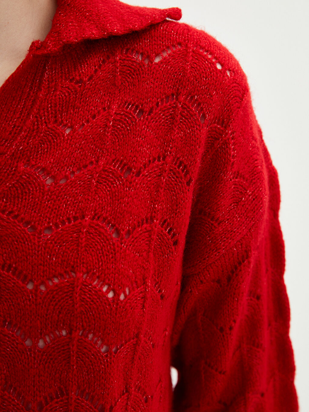 Pull-over en Tricot à Col roulé, À motifs, Manches longues pour Femmes-3