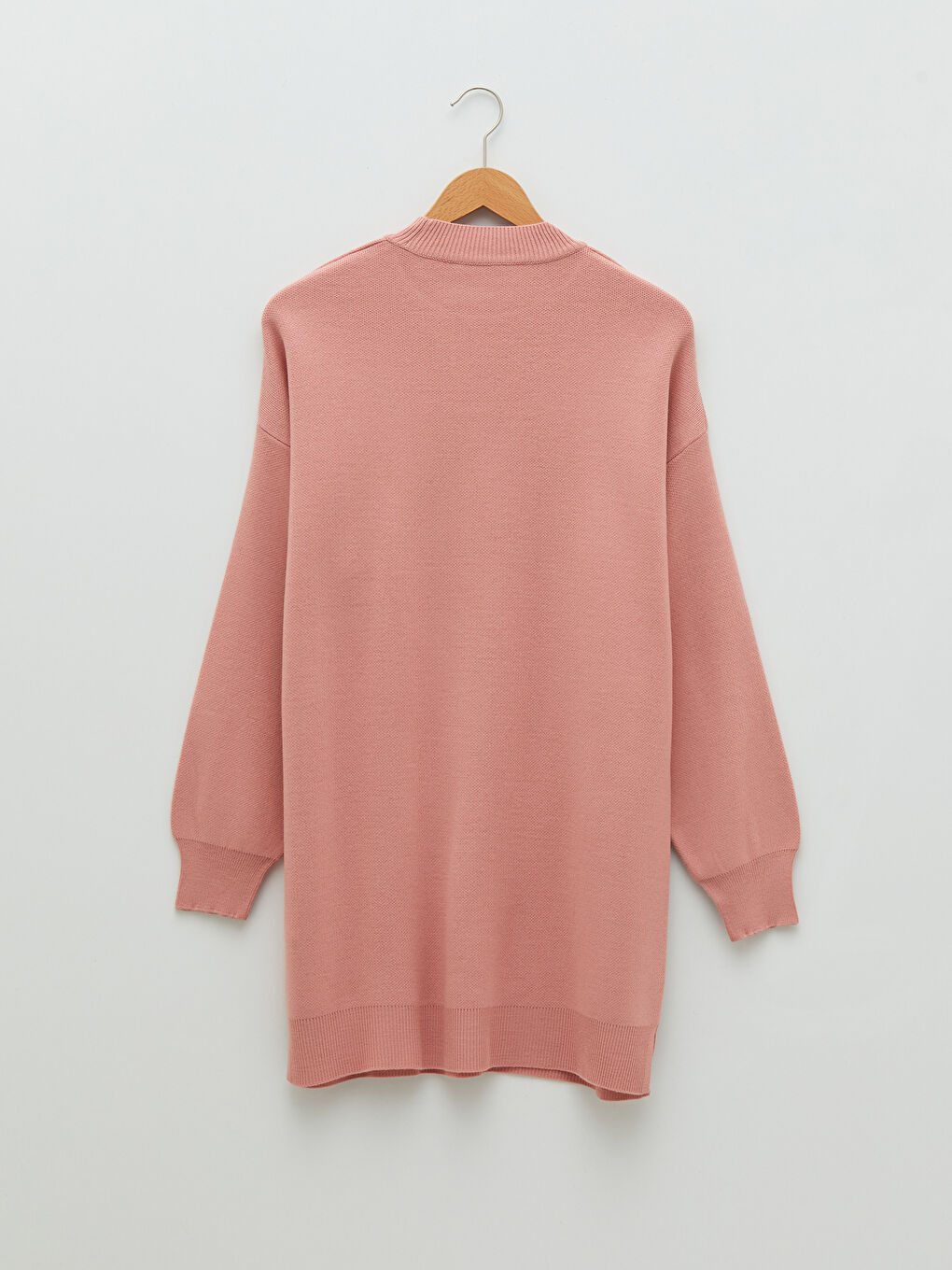 تونيك تريكو بياقة قمع للسيدات-7