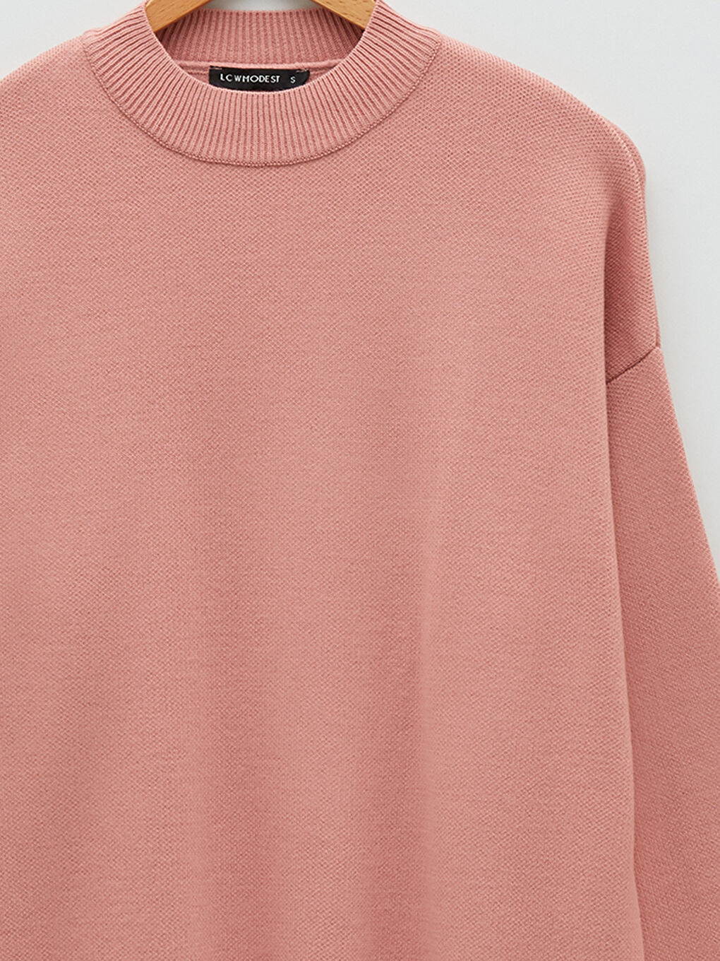 تونيك تريكو بياقة قمع للسيدات-8