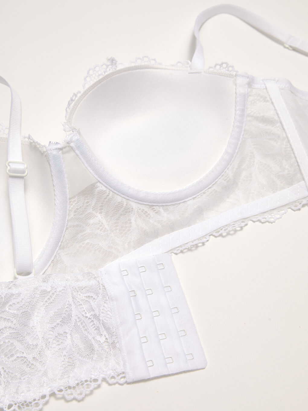 Sutien Elegant Mireasă Fantezie cu Dantelă, cu Sârmă și Ușor Căptușit-2