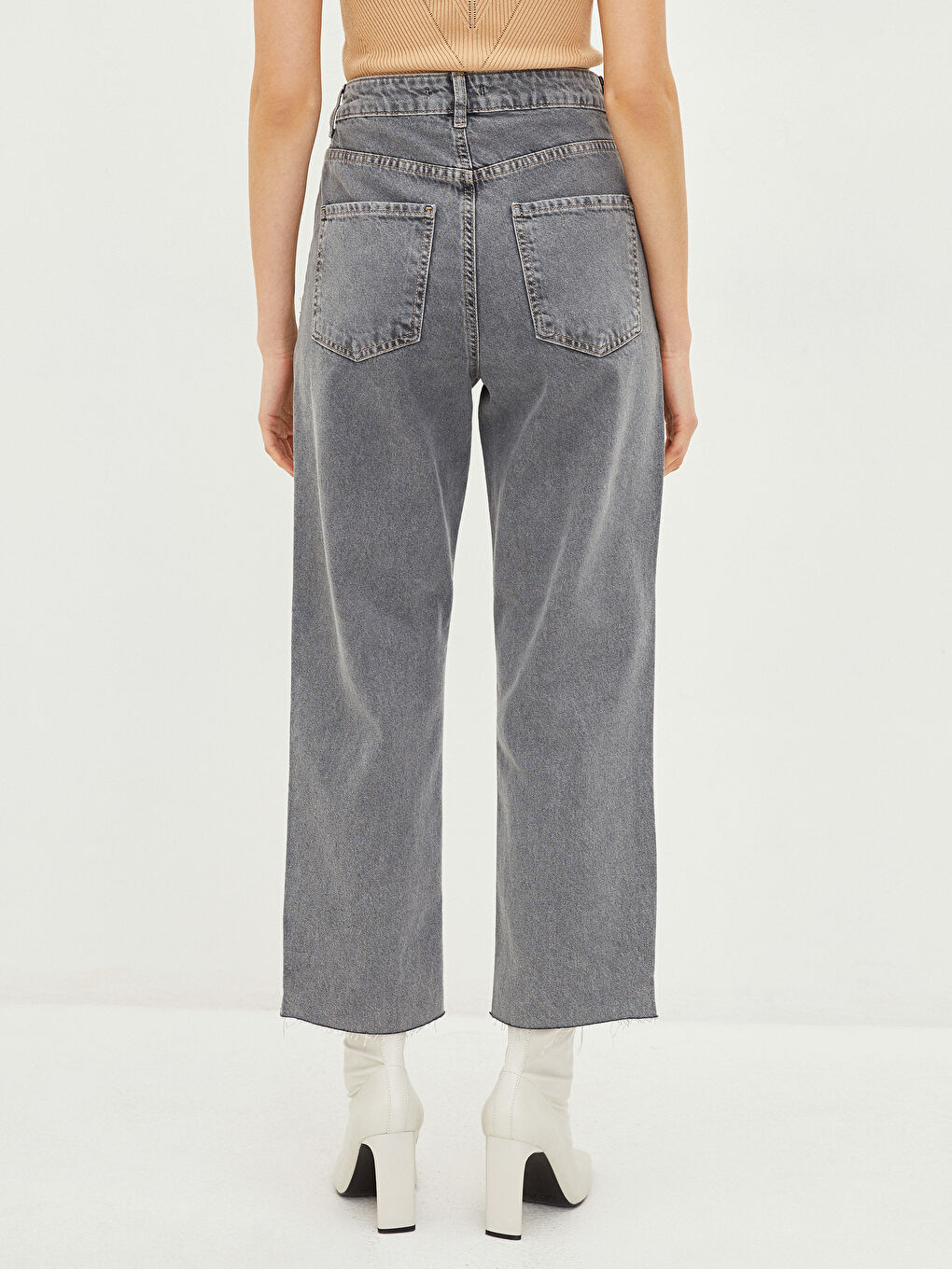 High Waist Standard Fit Pocket Detailed Women's Jean Trousers -S2DC68Z8-KSM