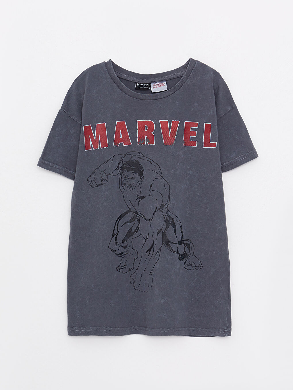 Crew Neck Marvel Printed Short Sleeve Cotton Boys' T-Shirt