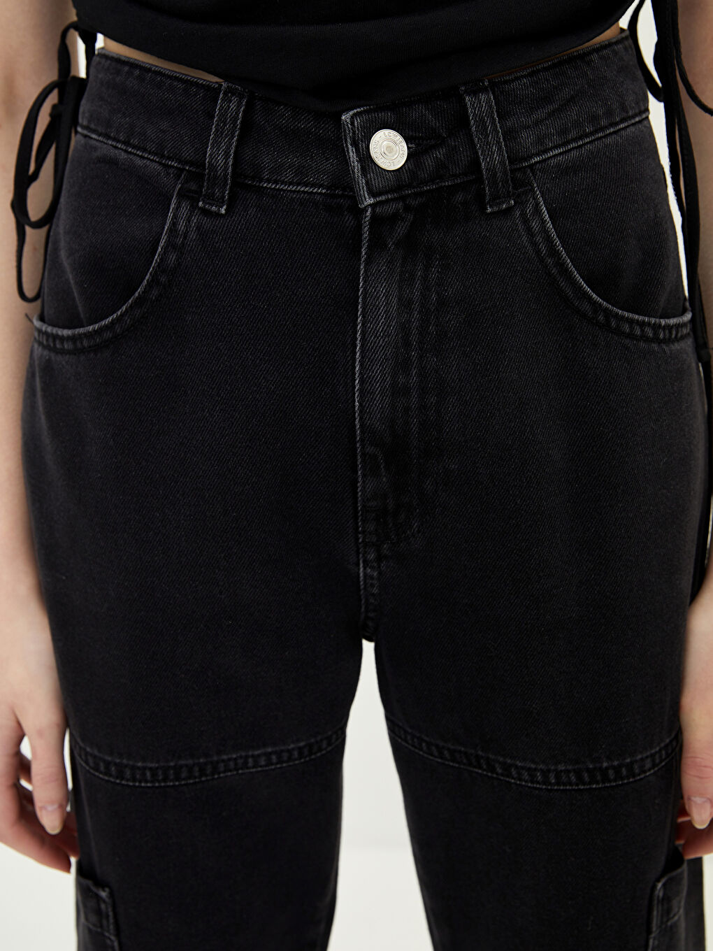 Blugi Jogger cu Talie Înaltă pentru Femei-2