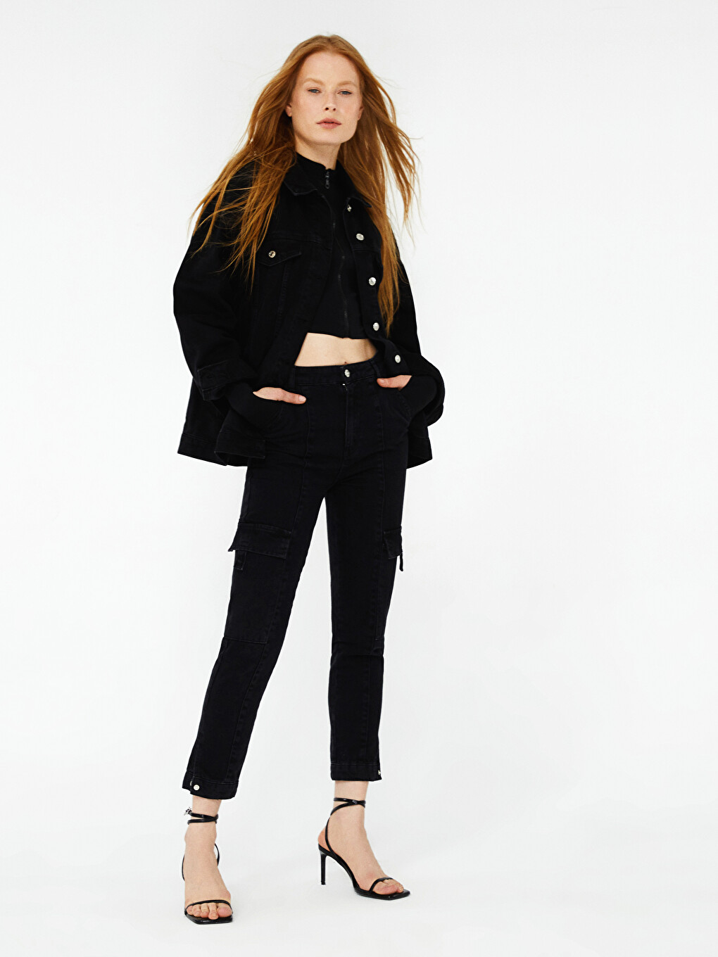 High Waist Mom Fit Pocket Detailed Rodeo Women's Jean Trousers