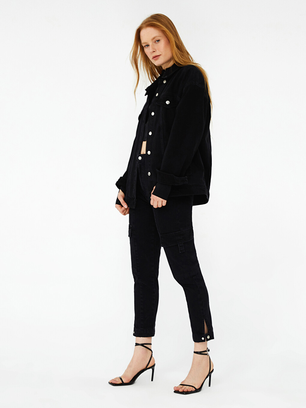 High Waist Mom Fit Pocket Detailed Rodeo Women's Jean Trousers-2