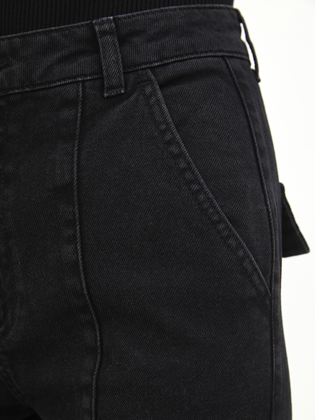 High Waist Mom Fit Pocket Detailed Rodeo Women's Jean Trousers-6