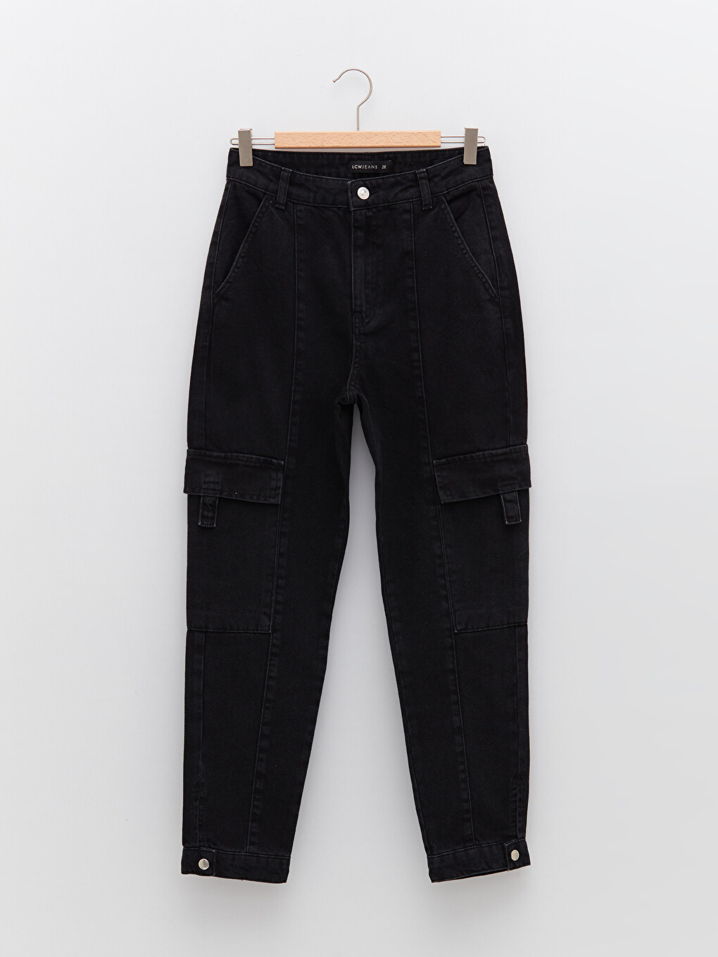 High Waist Mom Fit Pocket Detailed Rodeo Women's Jean Trousers-8