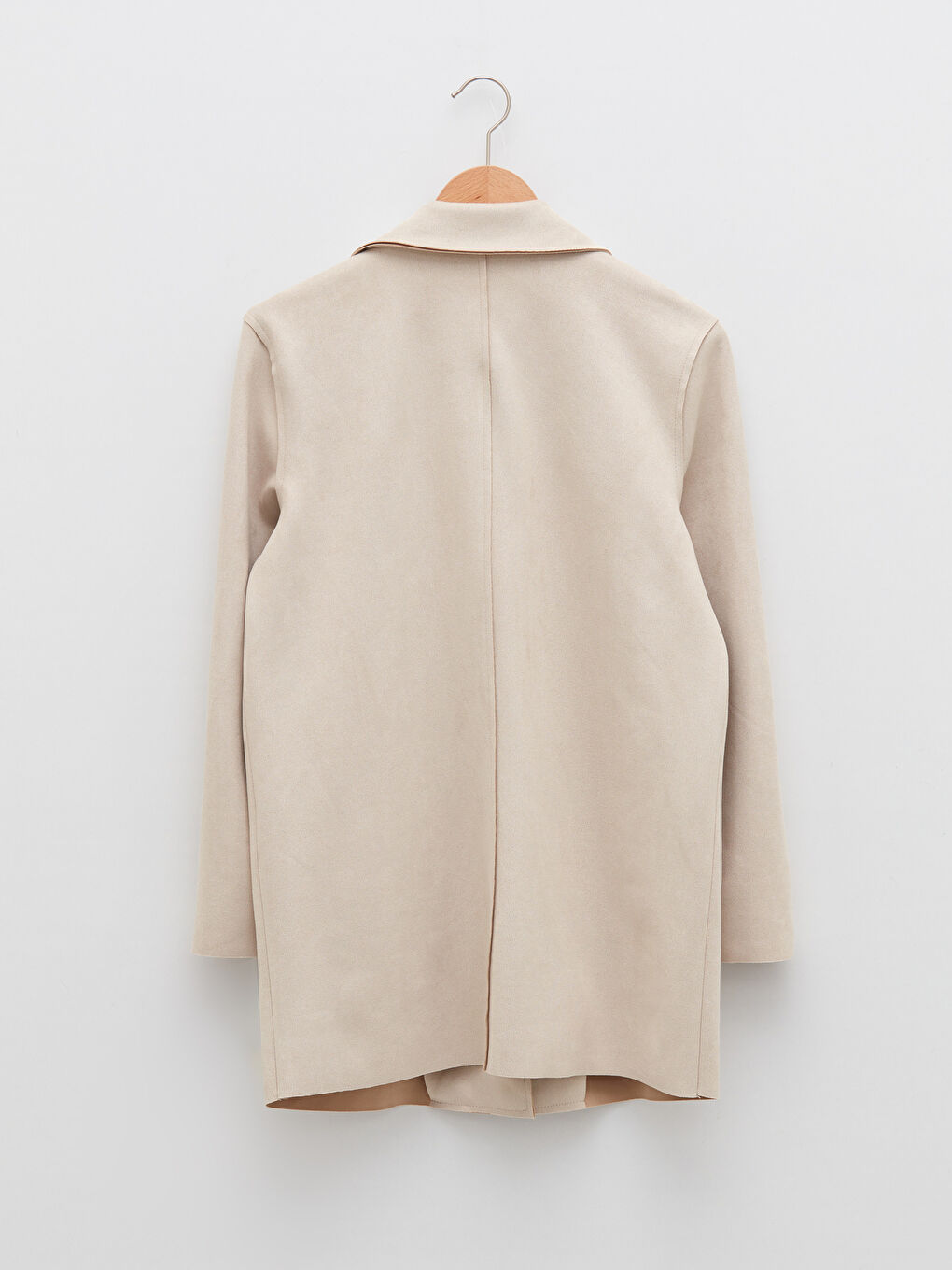 Žena BEŽ Kaput od umjetne kože-6