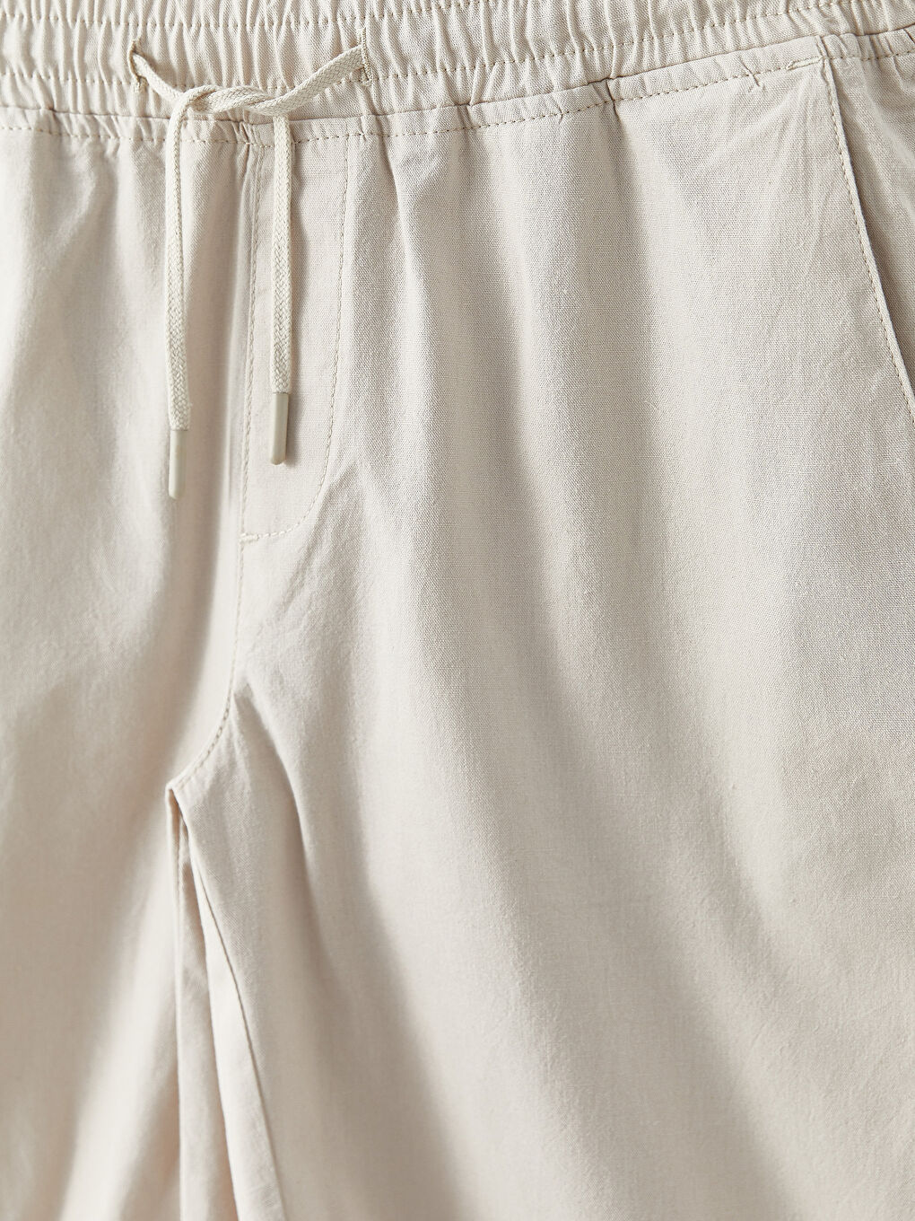 Gri Standart Kalıp Gabardin Erkek Şort-6