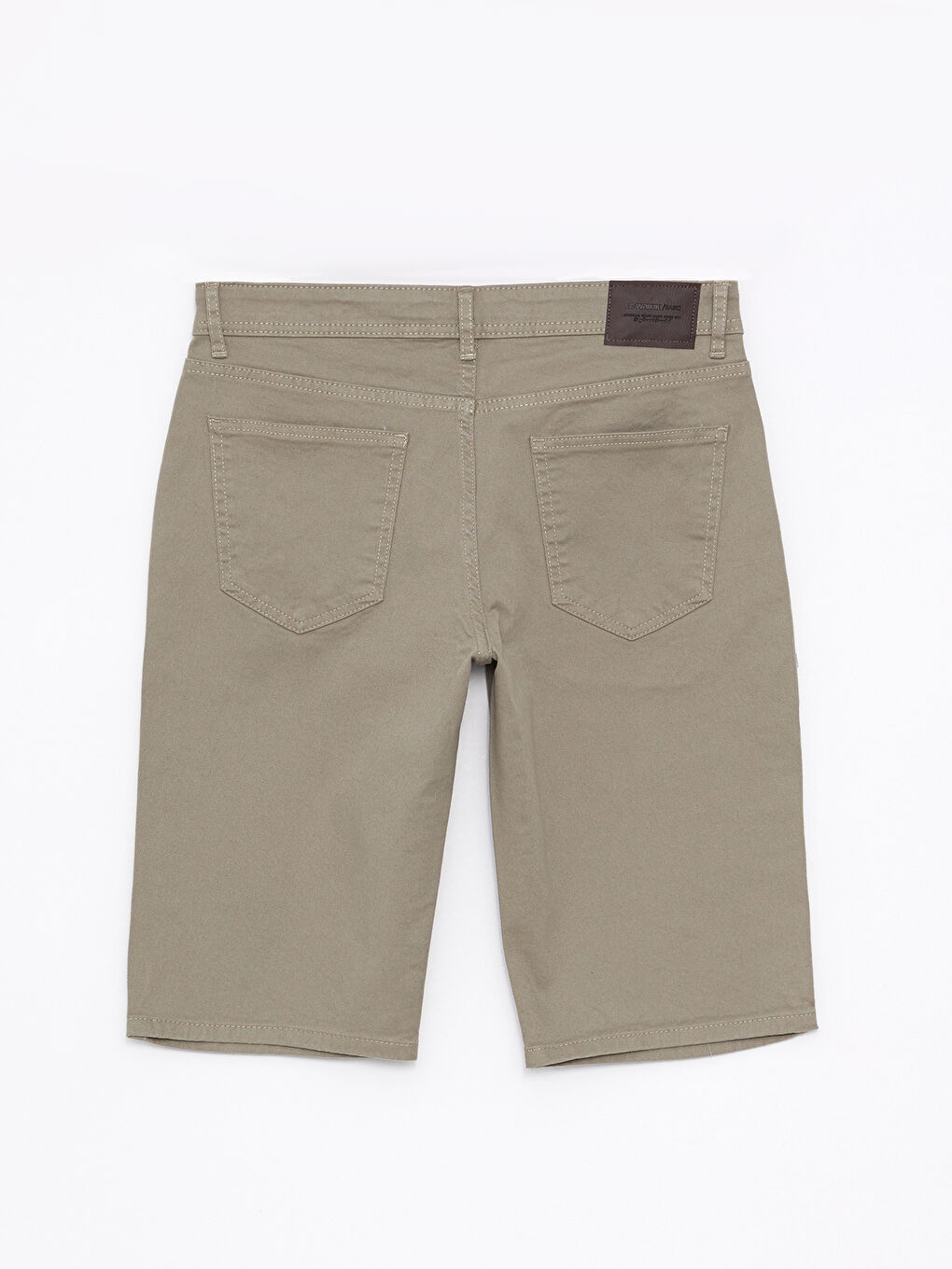 Haki Standart Kalıp Bermuda Erkek Şort-6