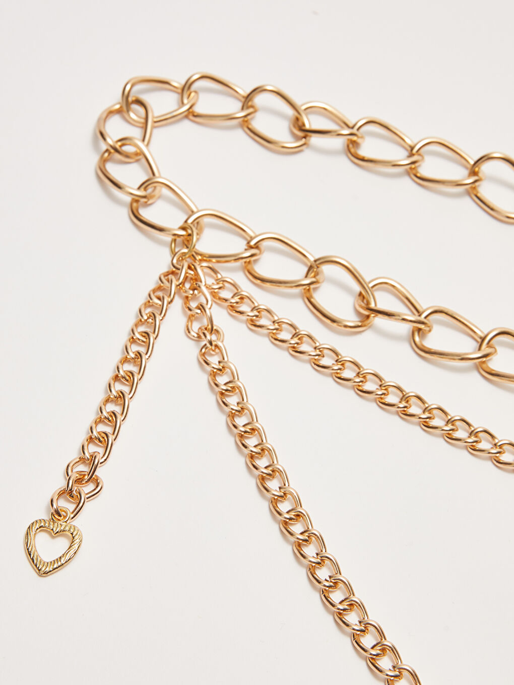 Sarı İnce Zincir Kadın Bel Kemeri-2