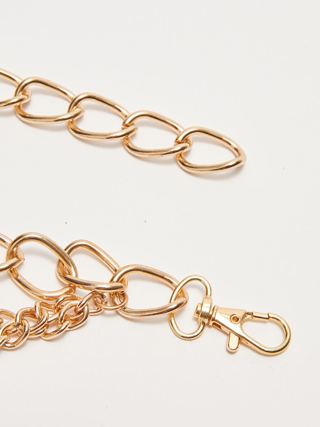 Sarı İnce Zincir Kadın Bel Kemeri-3